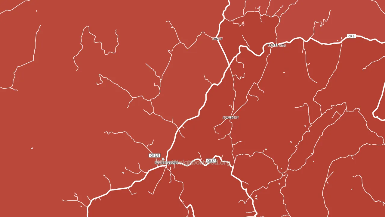 Williamsburg, WV block-group political-lean map