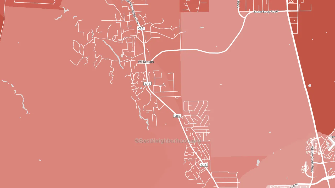 Williamson, AZ block-group political-lean map