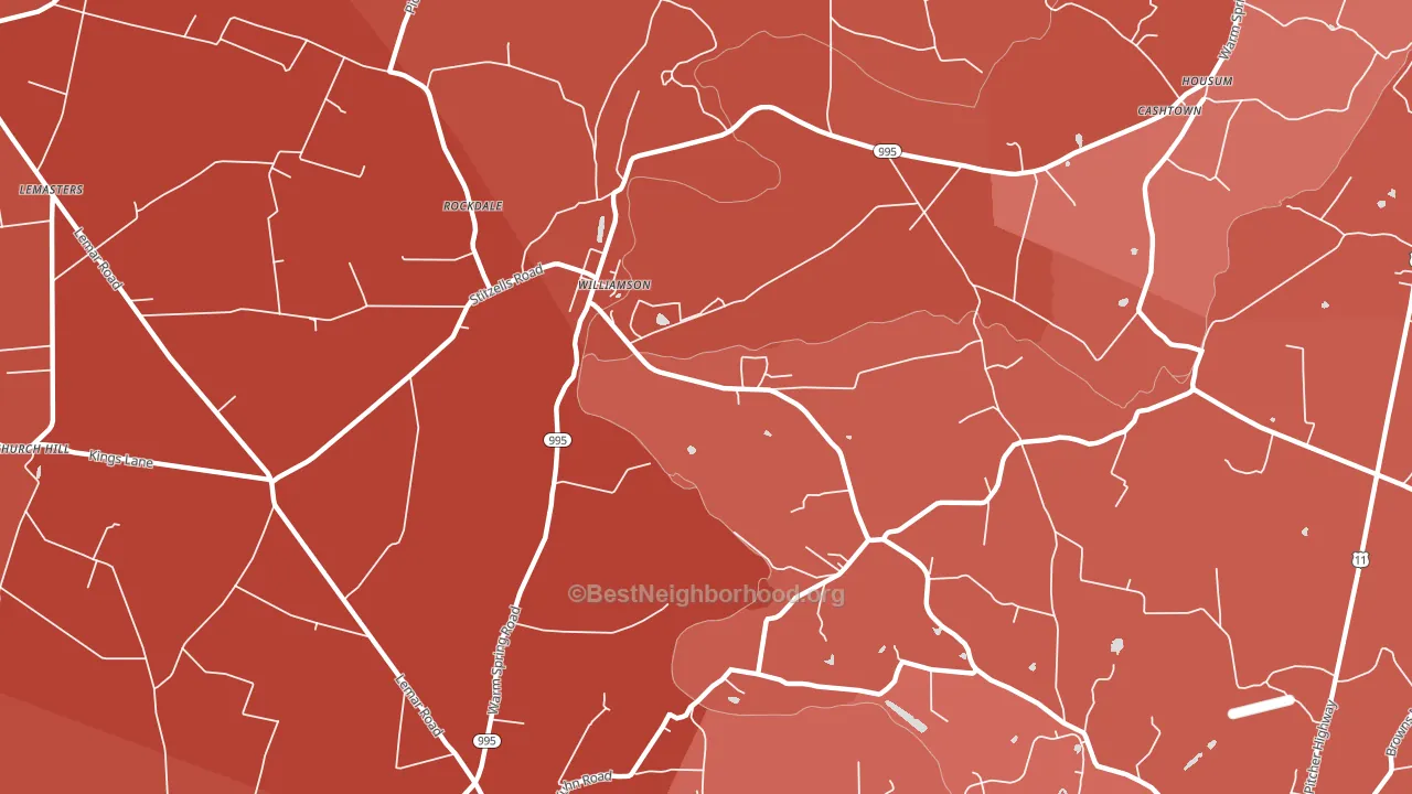 Williamson, PA block-group political-lean map