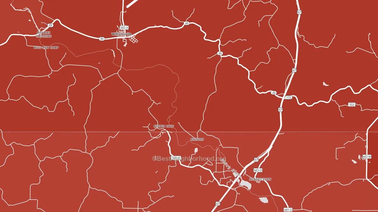 Williamsville, MO block-group political-lean map