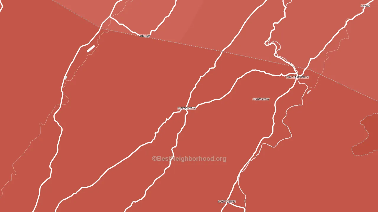 Williamsville, VA block-group political-lean map