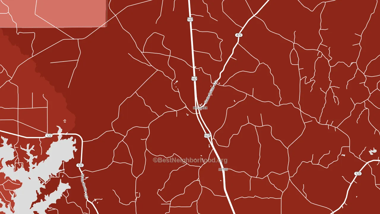 Williana, LA block-group political-lean map