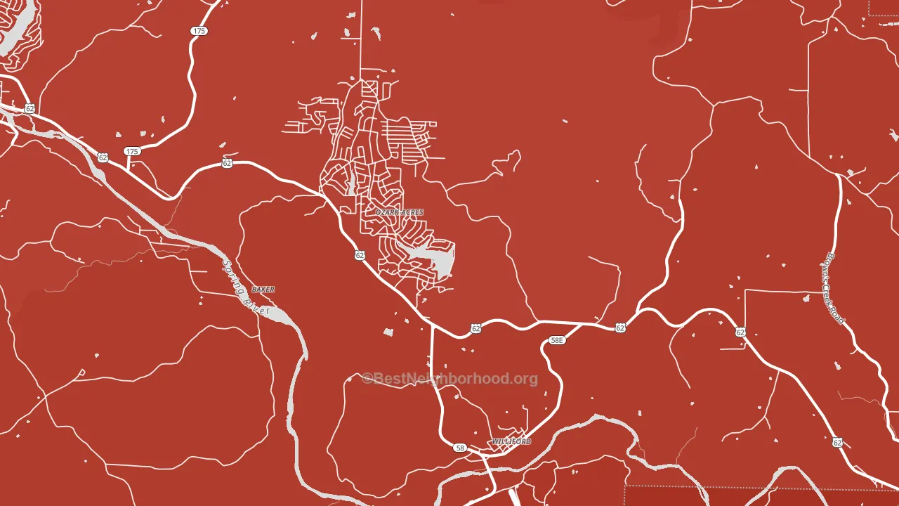 Williford, AR block-group political-lean map