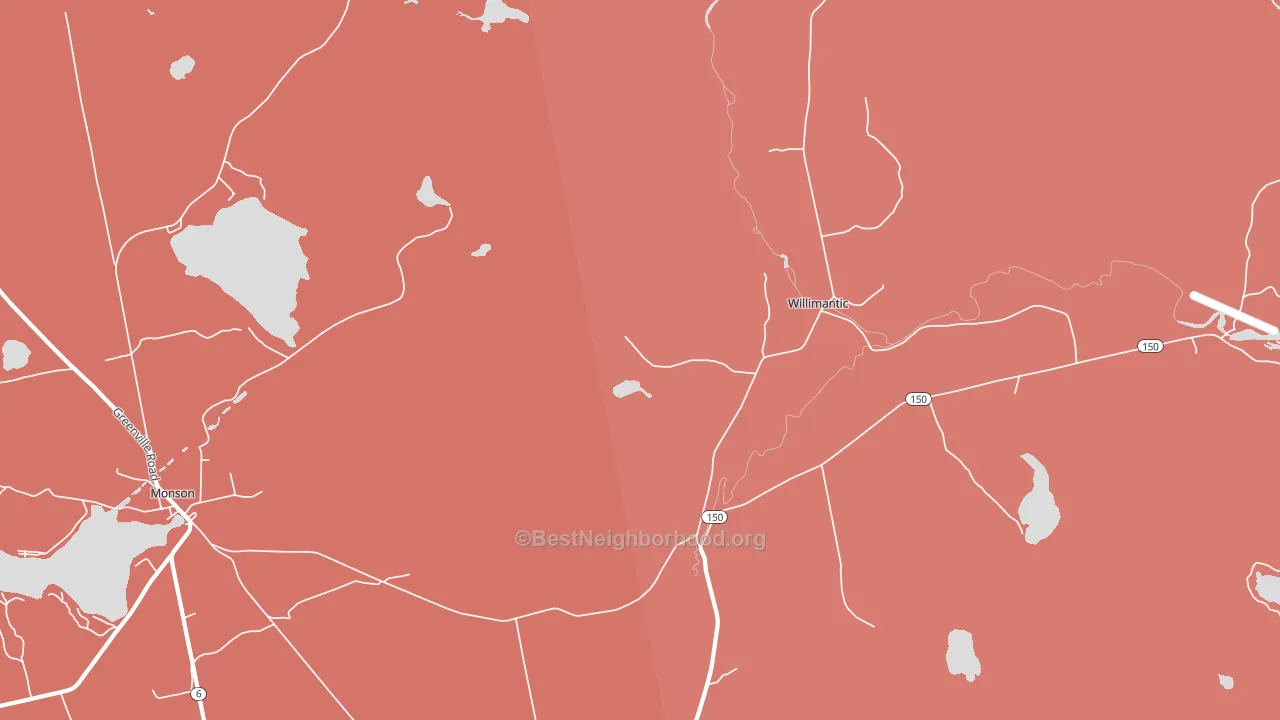 Willimantic, ME block-group political-lean map