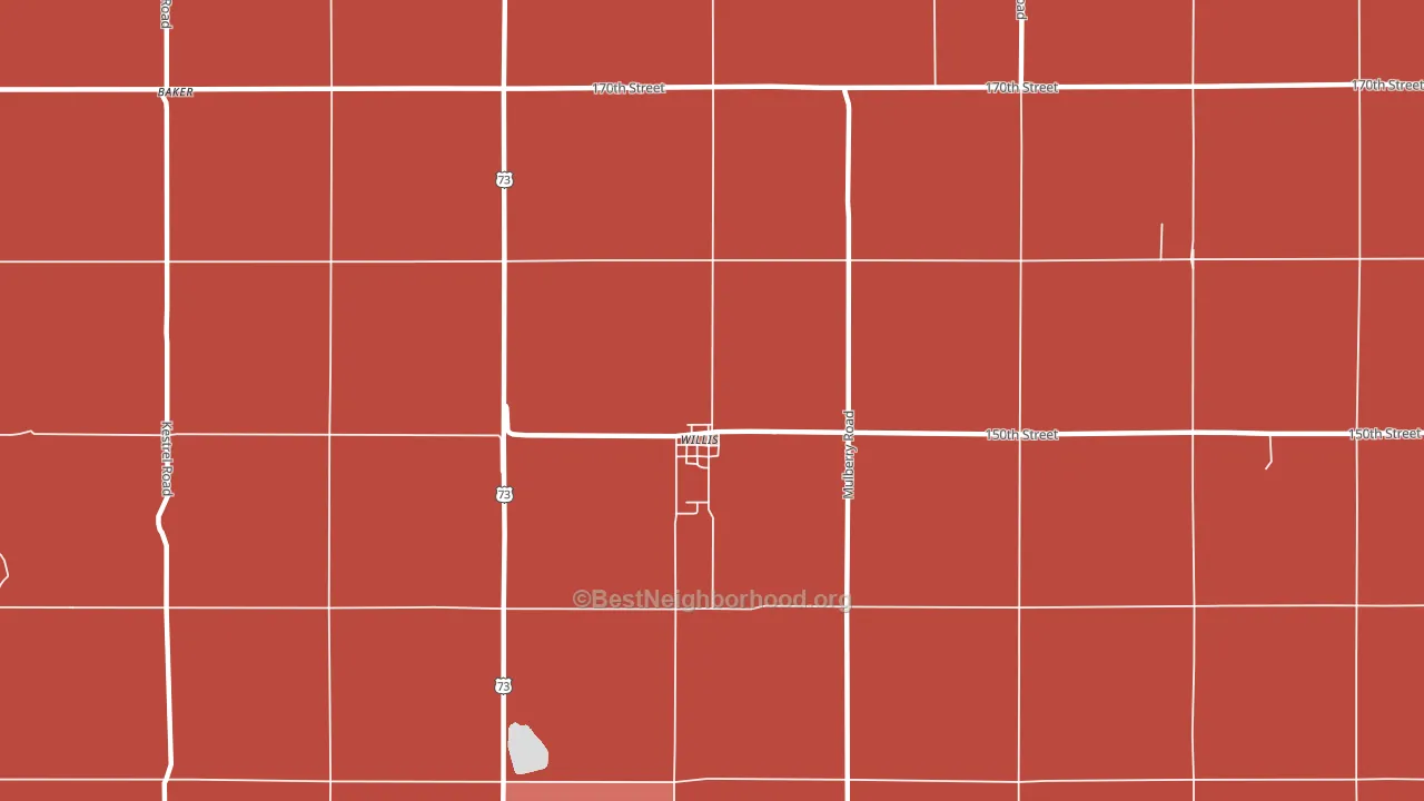 Willis, KS block-group political-lean map