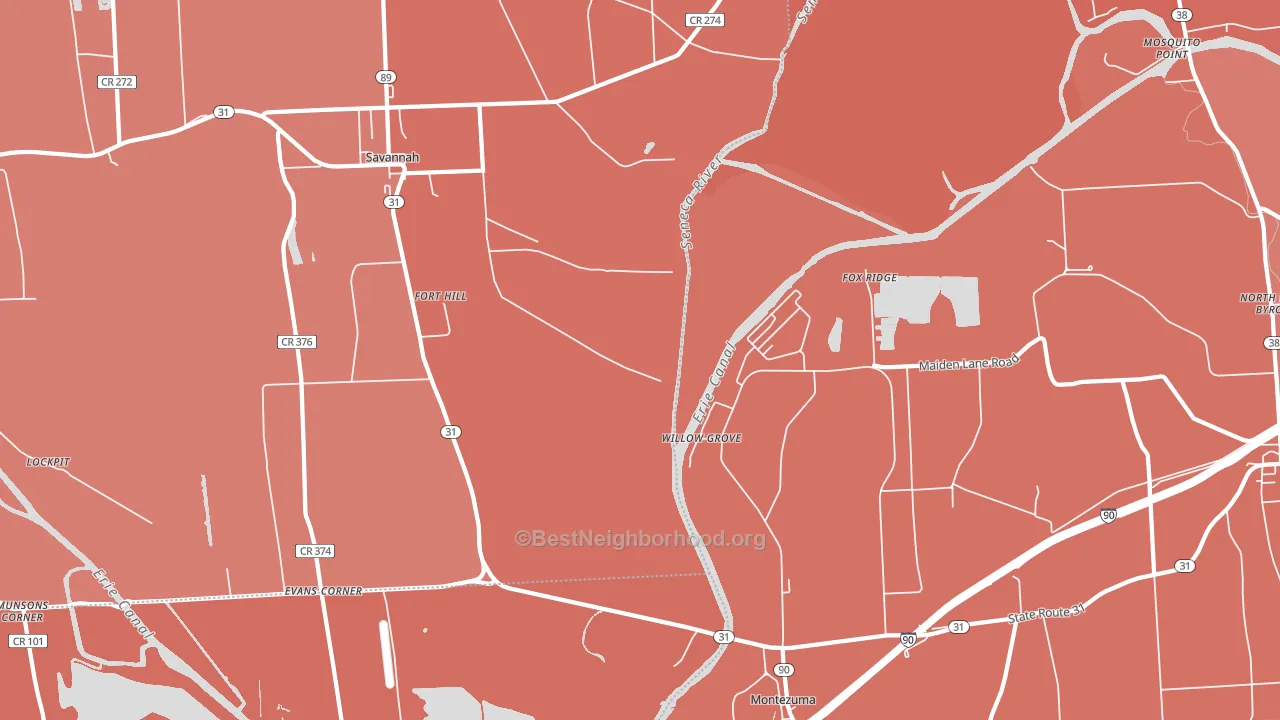 Willow Grove, NY block-group political-lean map