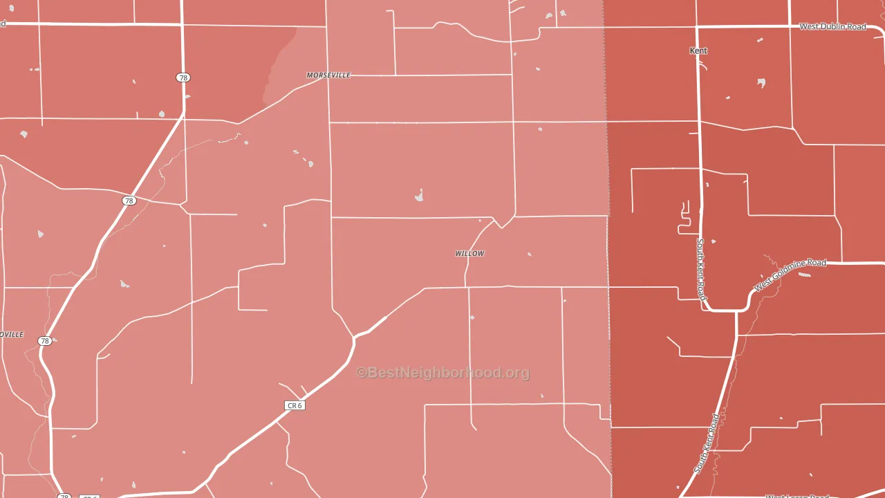 Willow, IL block-group political-lean map