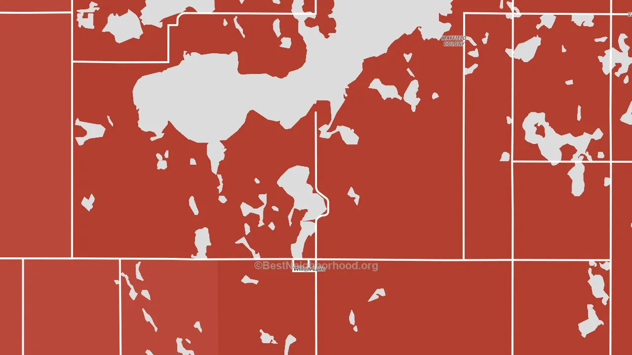 Willow Lake, SD block-group political-lean map