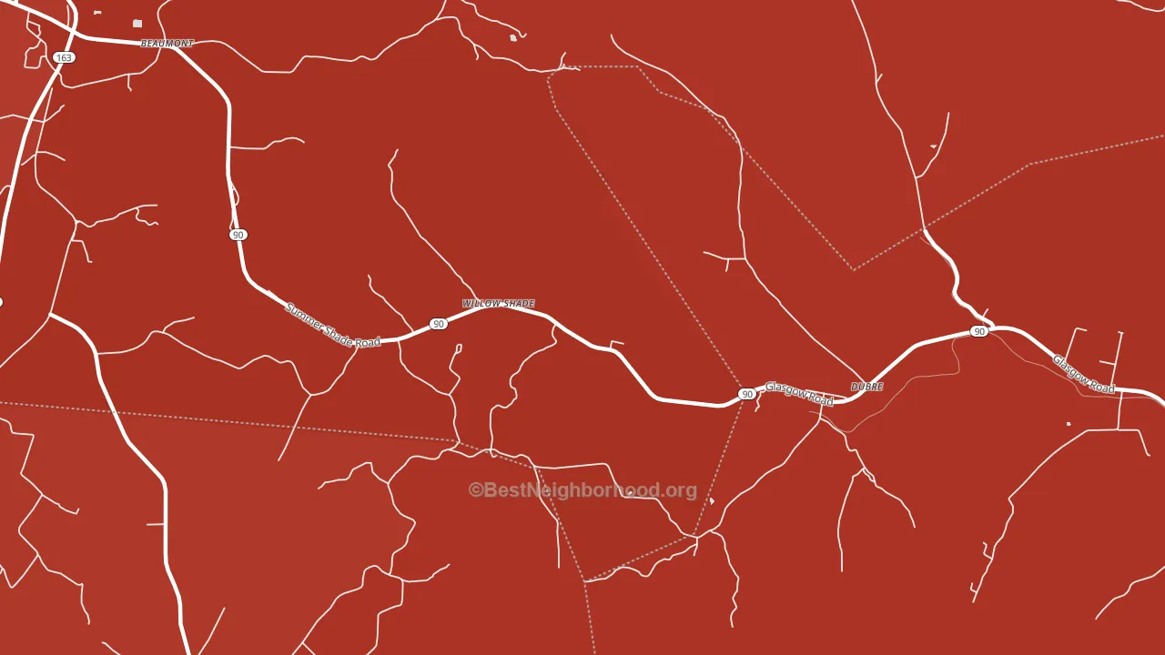 Willow Shade, KY block-group political-lean map