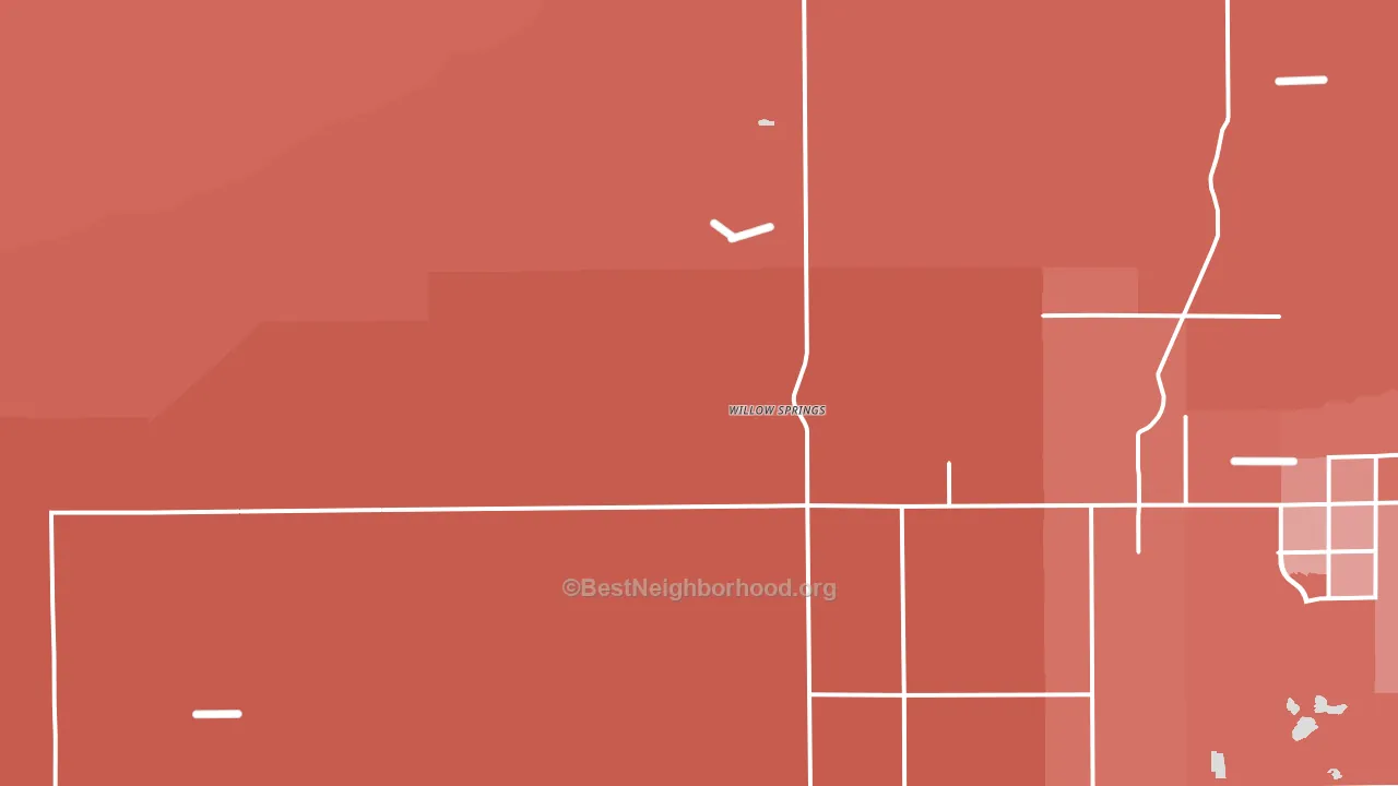 Willow Springs, CA block-group political-lean map