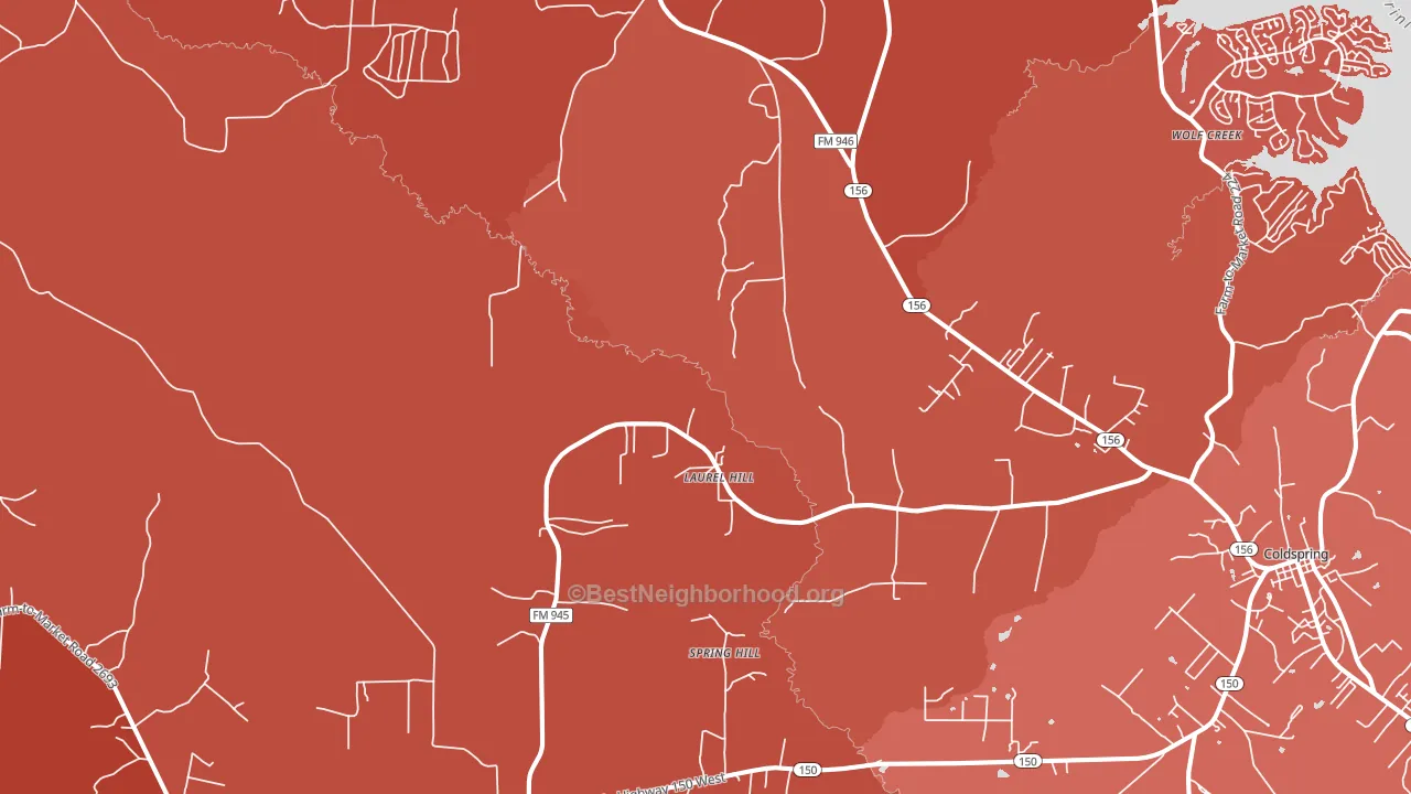 Willow Springs, TX block-group political-lean map