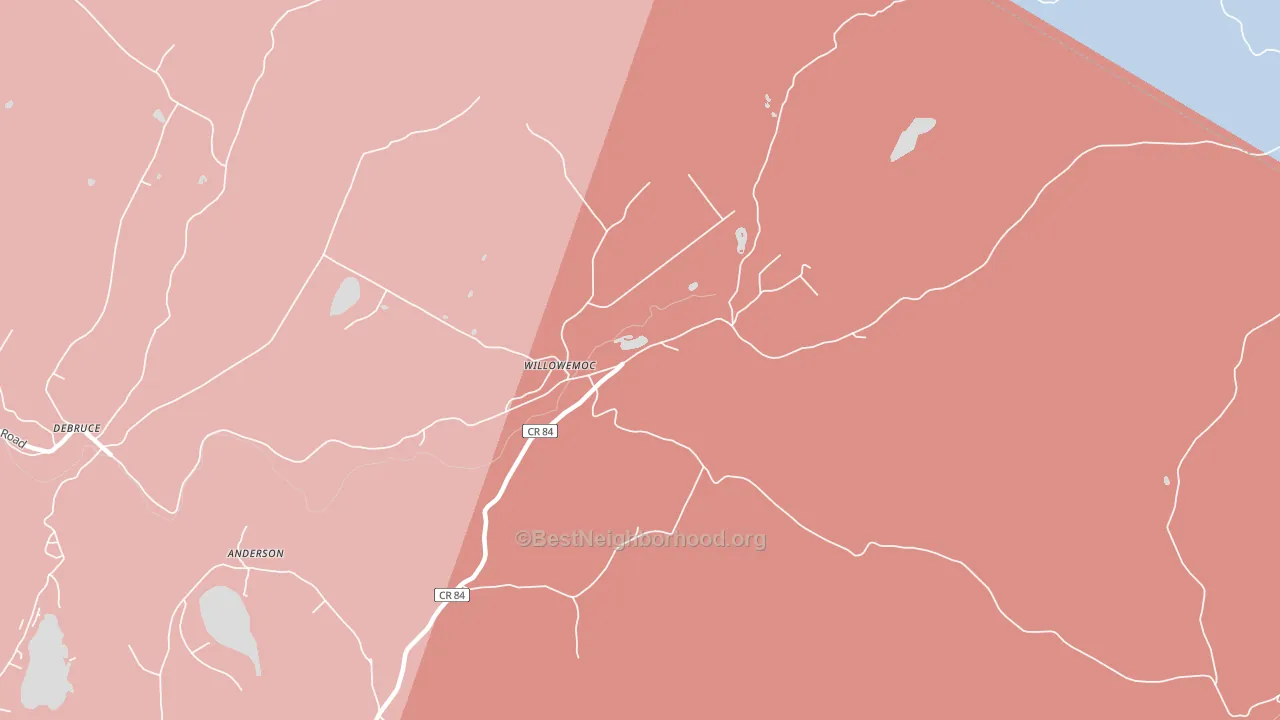 Willowemoc, NY block-group political-lean map