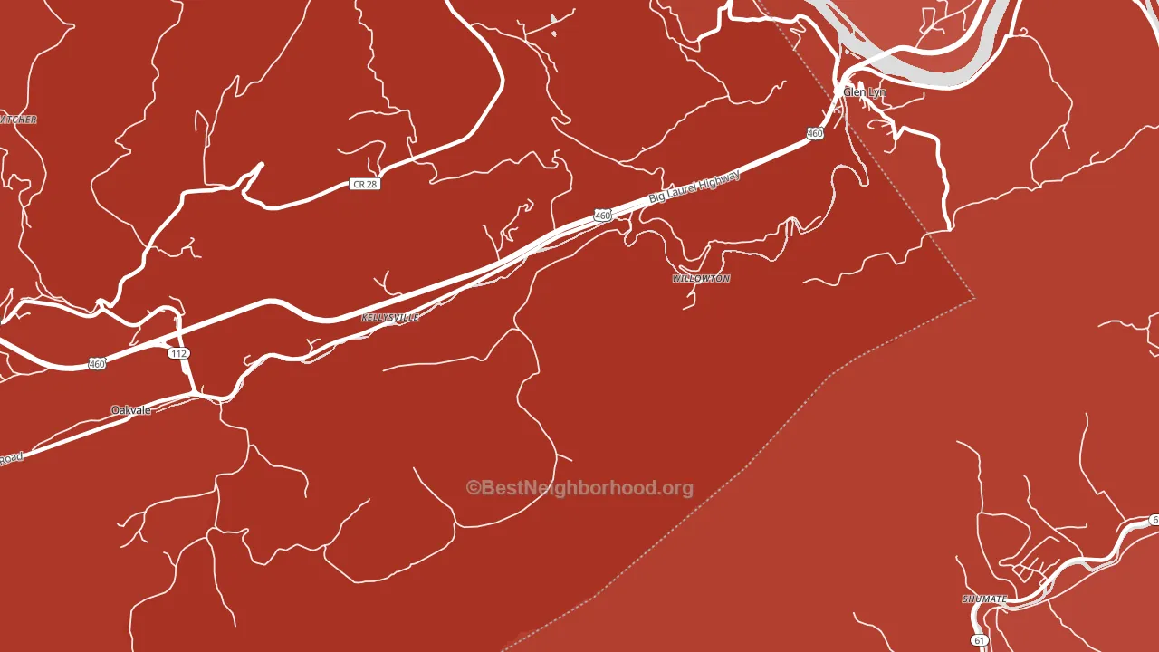 Willowton, WV block-group political-lean map