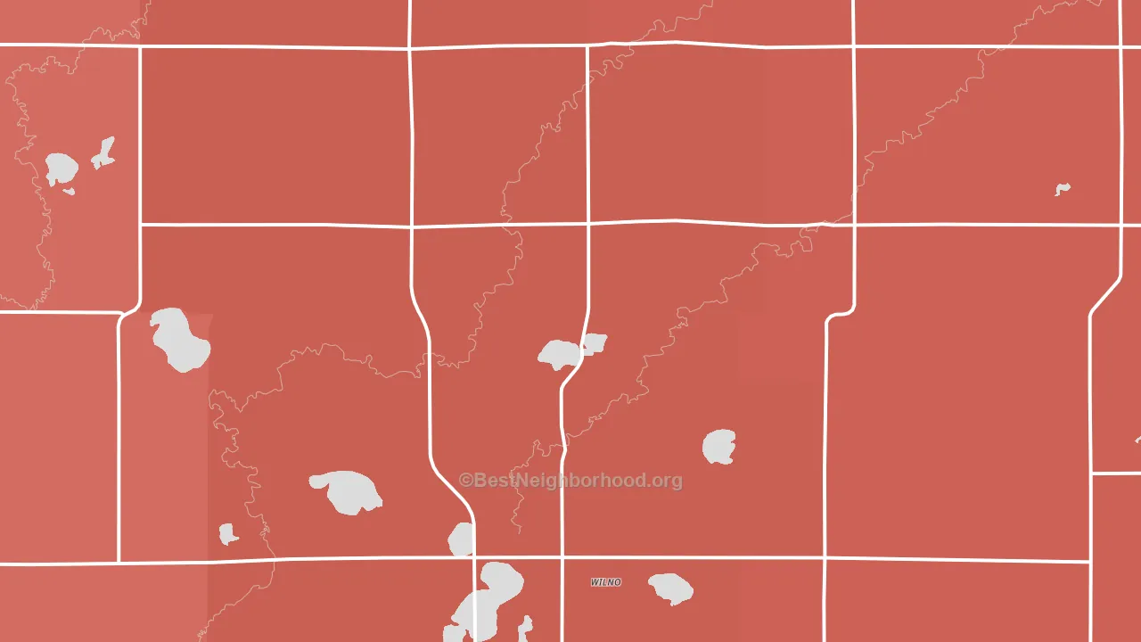 Wilno, MN block-group political-lean map