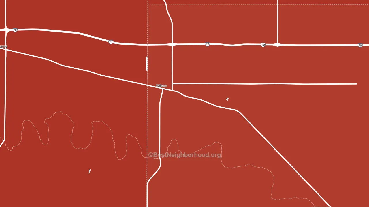 Wilson, KS block-group political-lean map