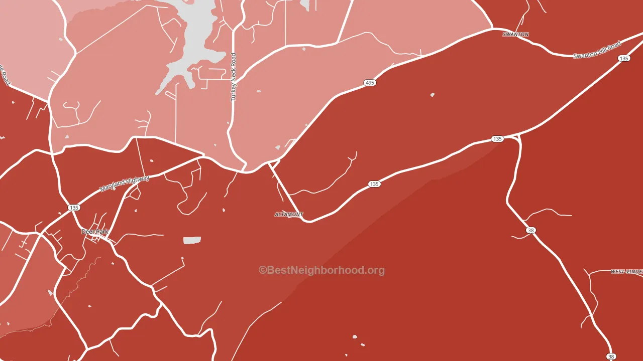 Wilson, MD block-group political-lean map
