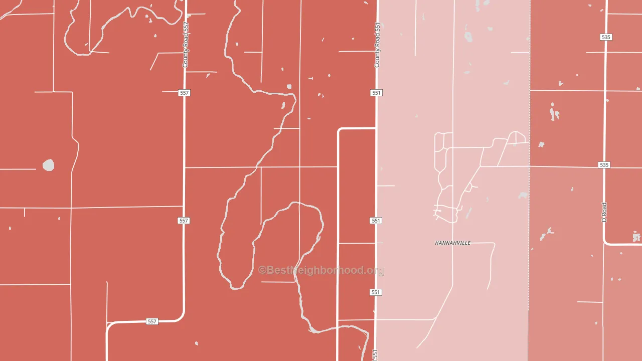 Wilson, MI block-group political-lean map