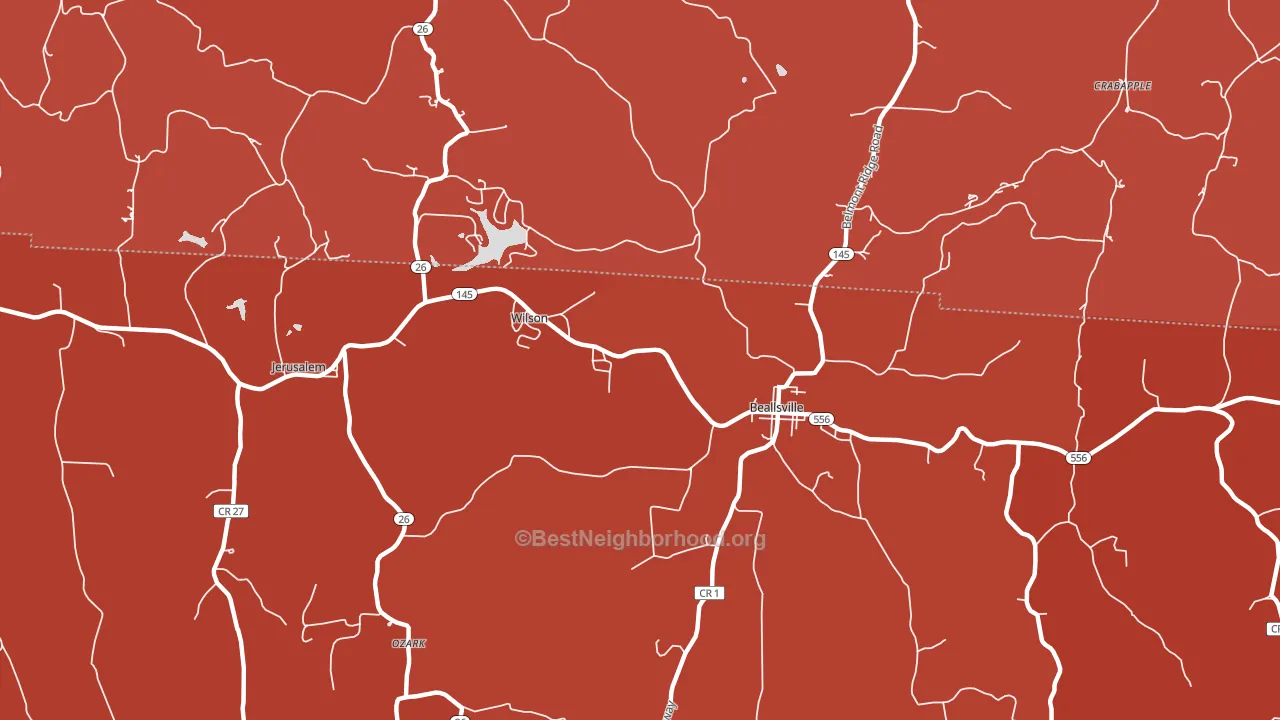 Wilson, OH block-group political-lean map