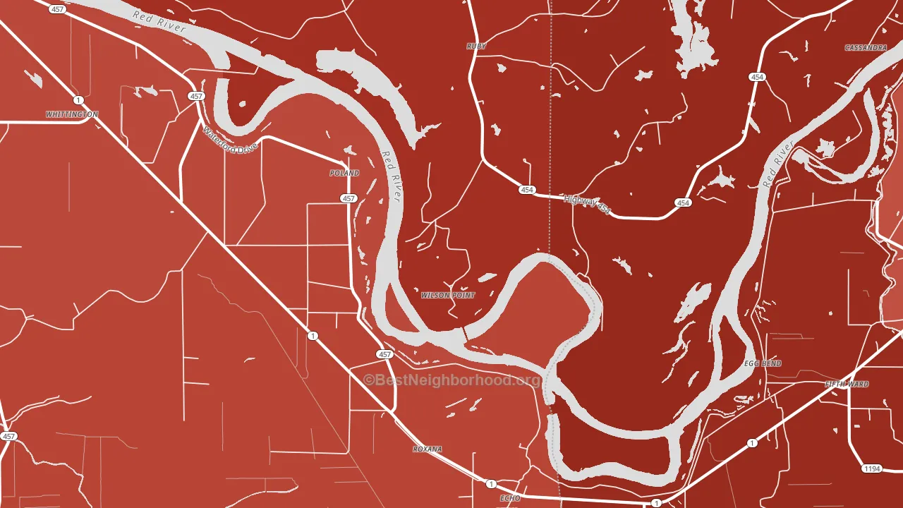 Wilson Point, LA block-group political-lean map