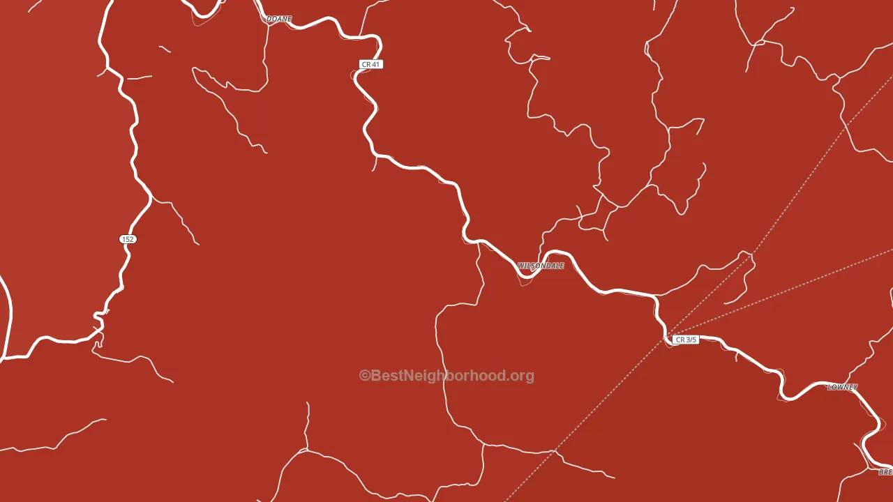 Wilsondale, WV block-group political-lean map
