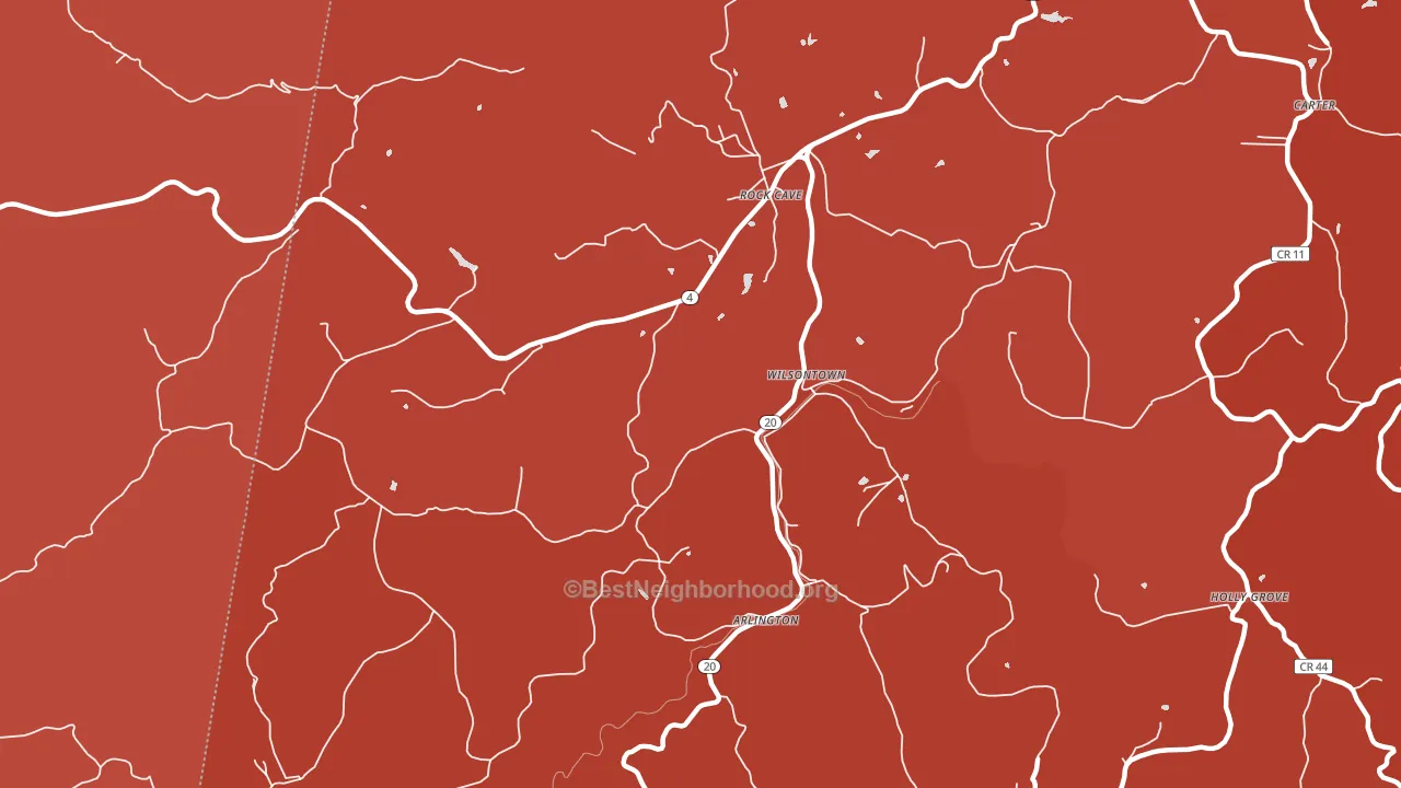 Wilsontown, WV block-group political-lean map