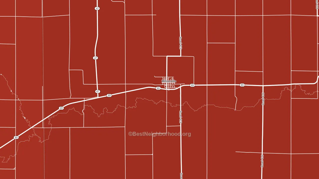 Wilsonville, NE block-group political-lean map