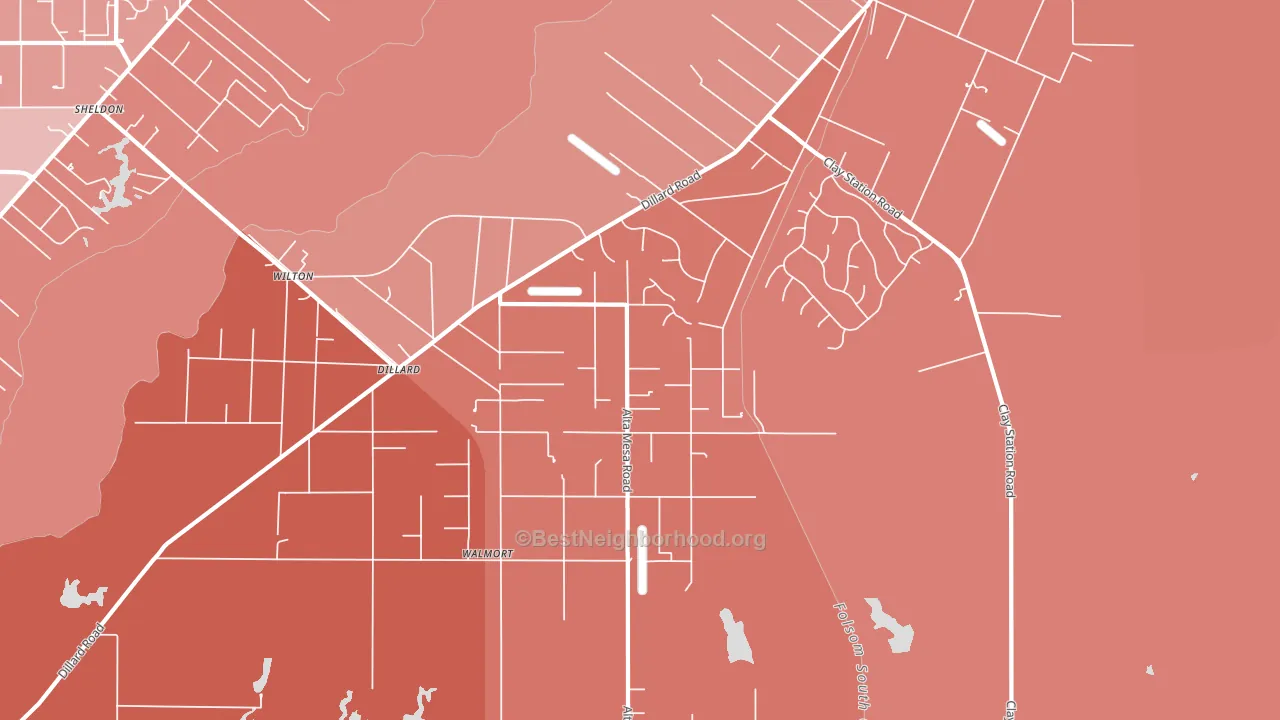 Wilton, CA block-group political-lean map