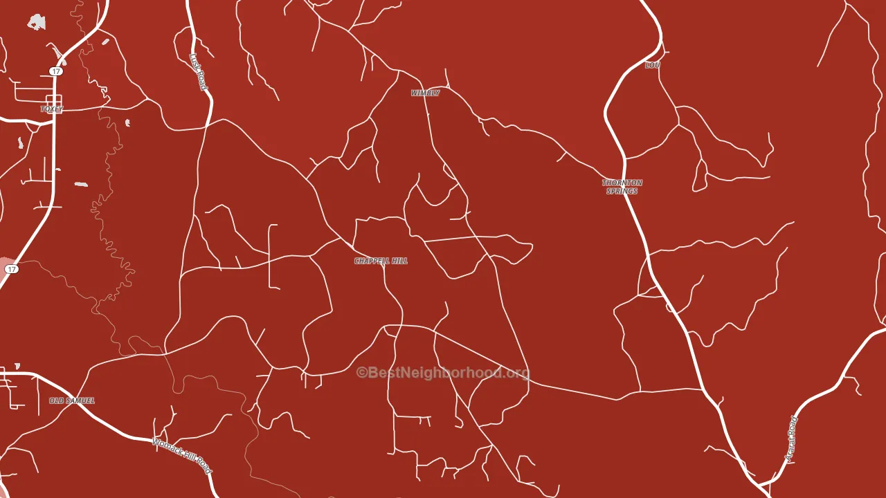 Wimberly, AL block-group political-lean map