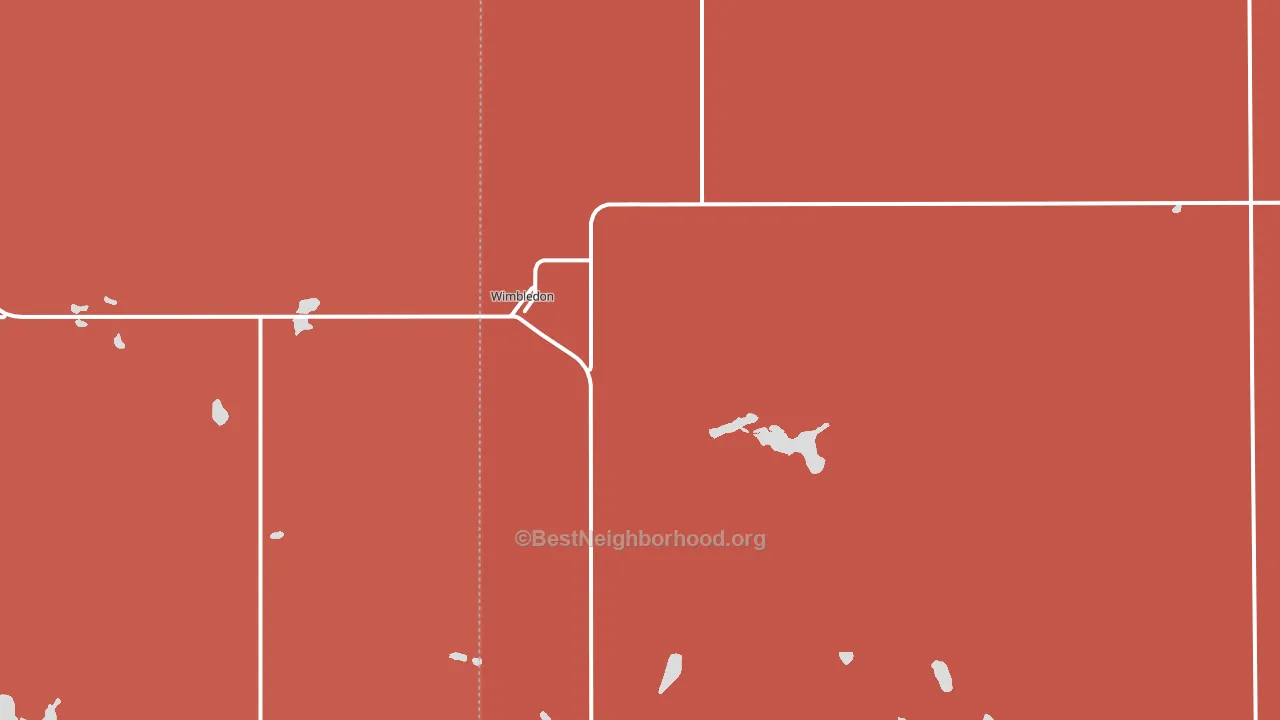 Wimbledon, ND block-group political-lean map