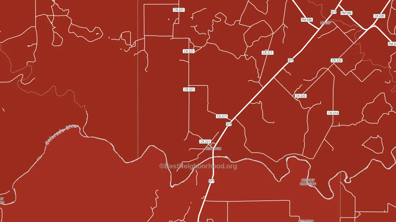 Winchell, TX block-group political-lean map