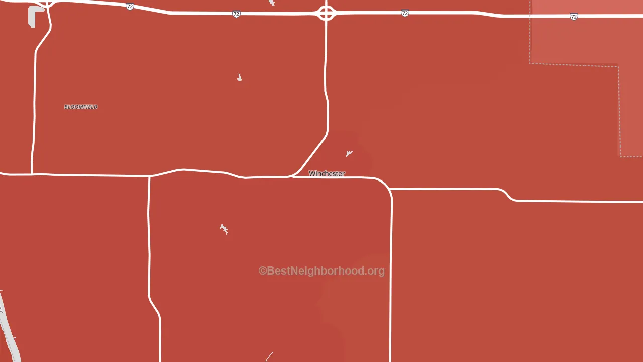 Winchester, IL block-group political-lean map