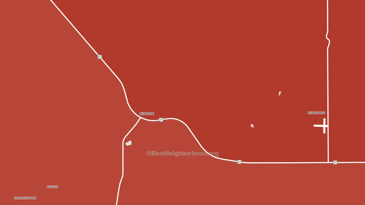 Windham, MT block-group political-lean map