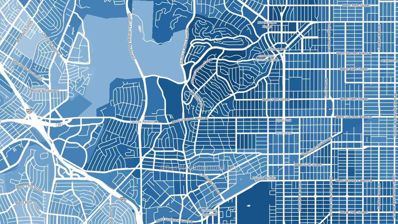 Windsor Hills, View Park-Windsor Hills, CA block-group political-lean map