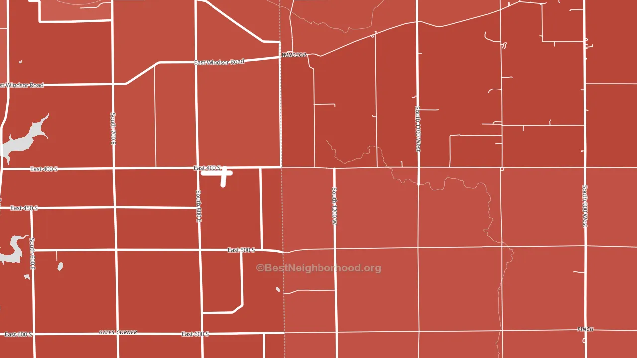 Windsor, IN block-group political-lean map