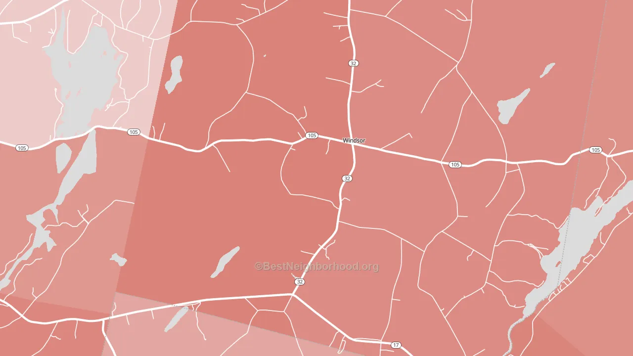 Windsor, ME block-group political-lean map