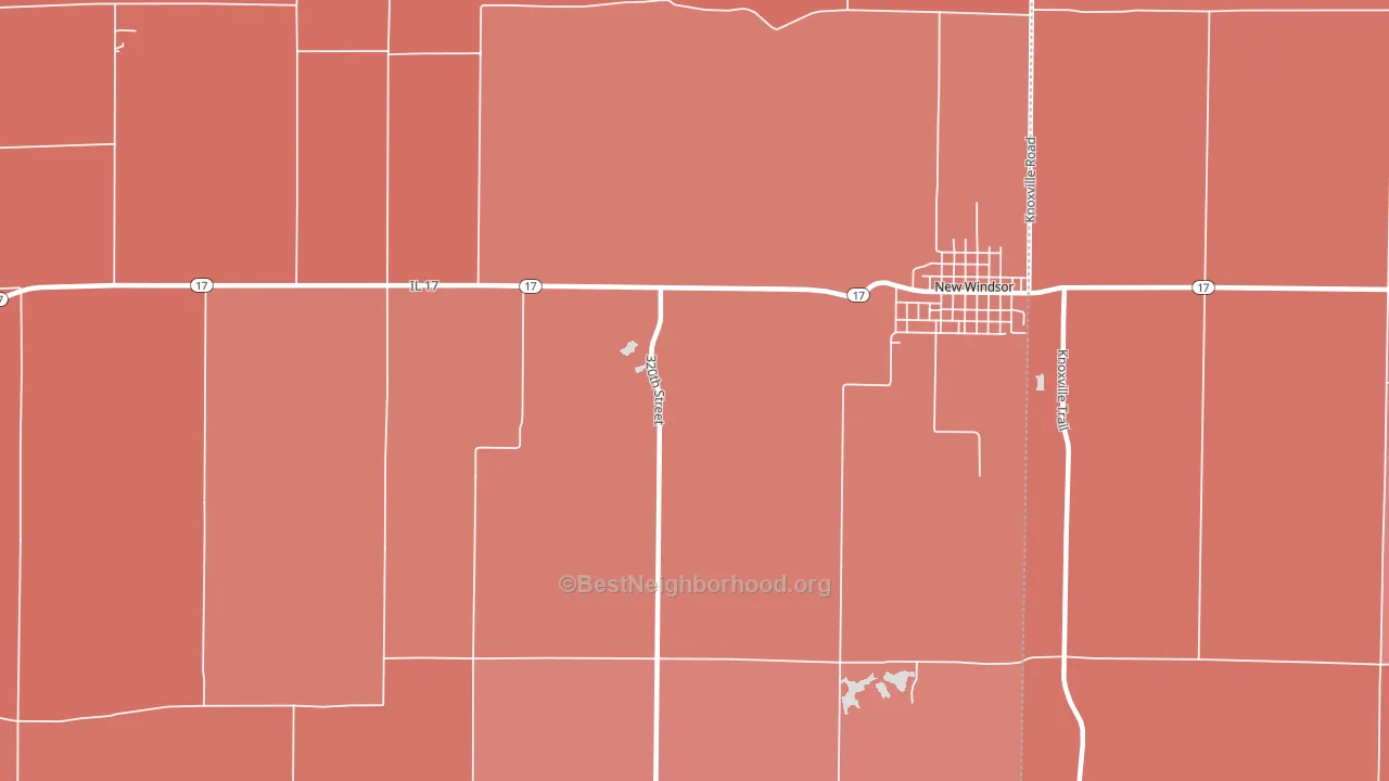 Windsor Mercer County, IL block-group political-lean map
