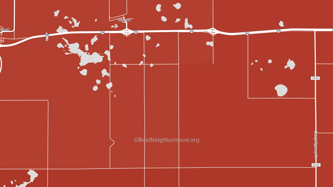 Windsor, ND block-group political-lean map