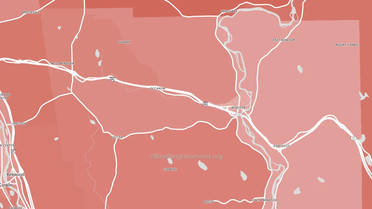 Windsor, NY block-group political-lean map