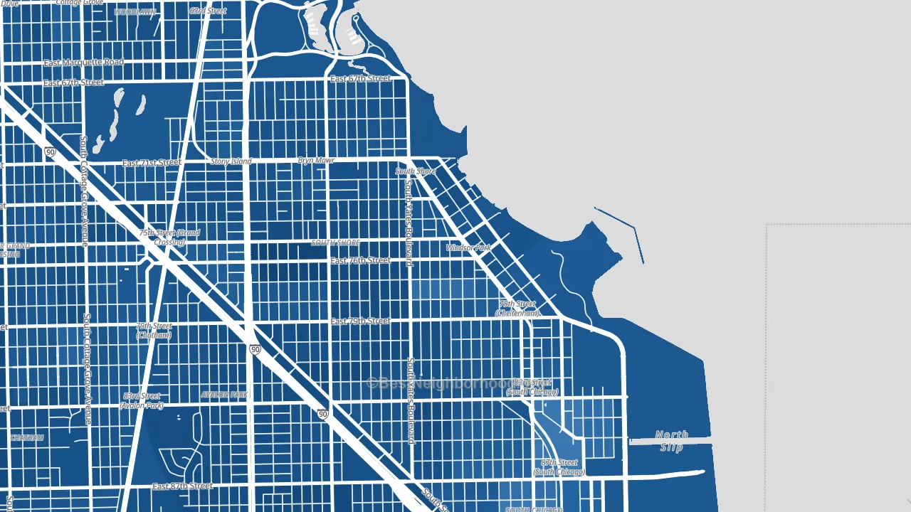 Windsor Park, Chicago, IL block-group political-lean map