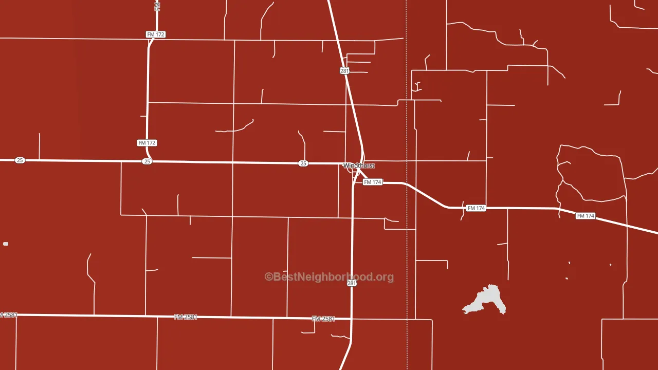 Windthorst, TX block-group political-lean map