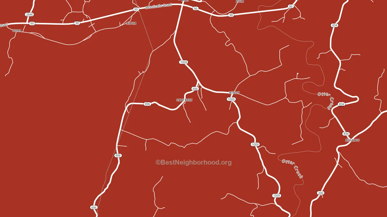 Windy, KY block-group political-lean map