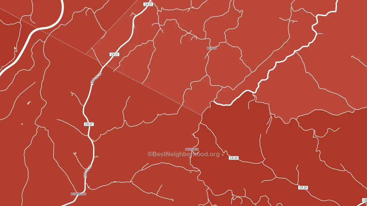 Windy, WV block-group political-lean map