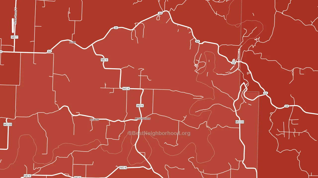 Windyville, MO block-group political-lean map