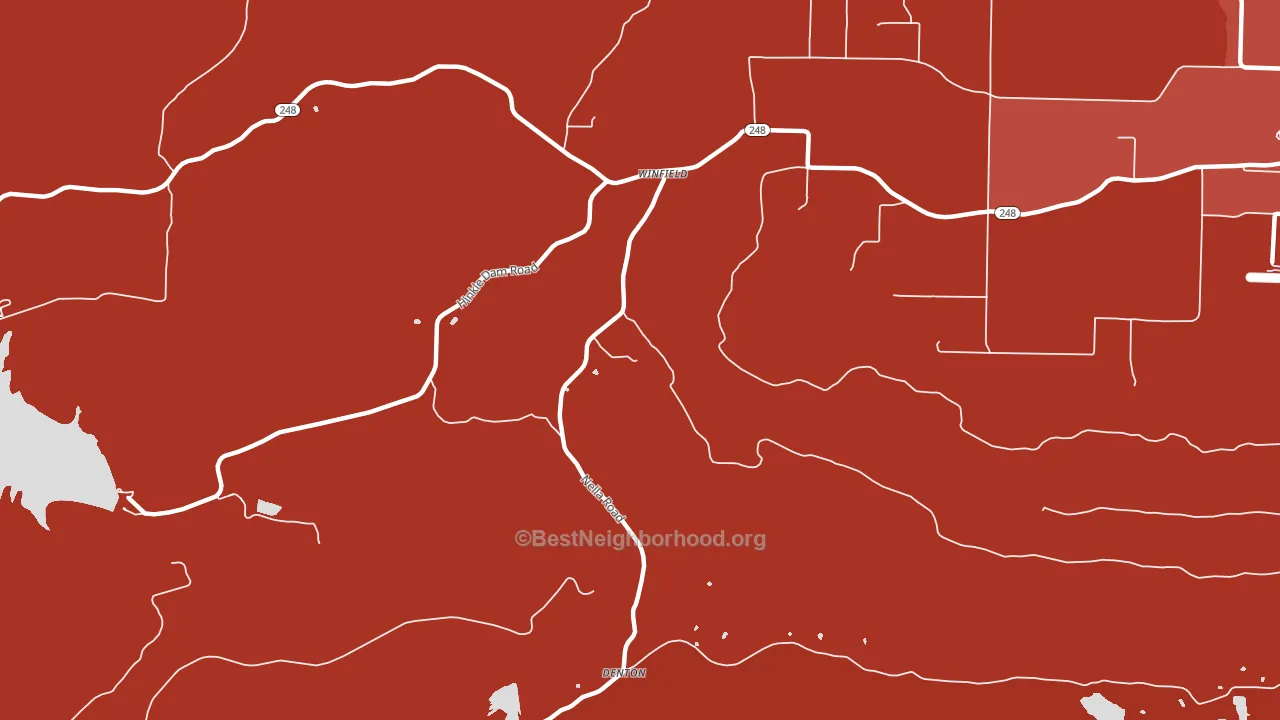Winfield, AR block-group political-lean map