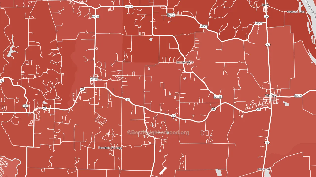 Winfield, MO block-group political-lean map