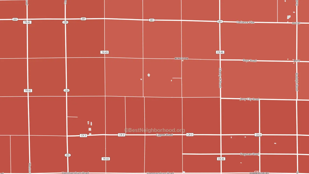 Wingston, OH block-group political-lean map