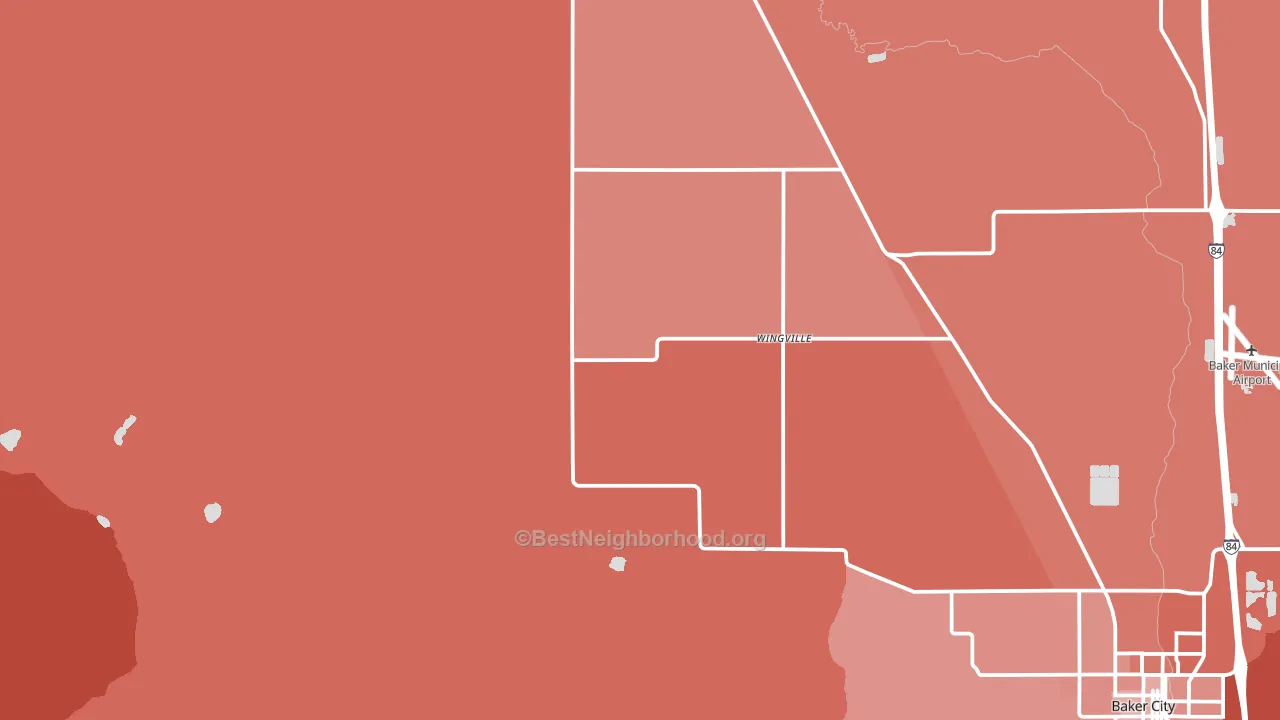 Wingville, OR block-group political-lean map