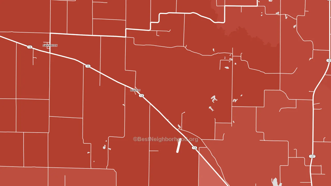 Winkle, IL block-group political-lean map