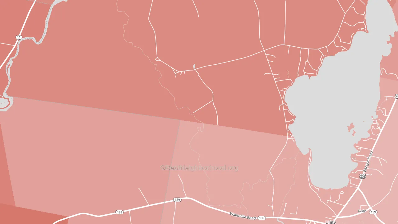 Winnecook, ME block-group political-lean map