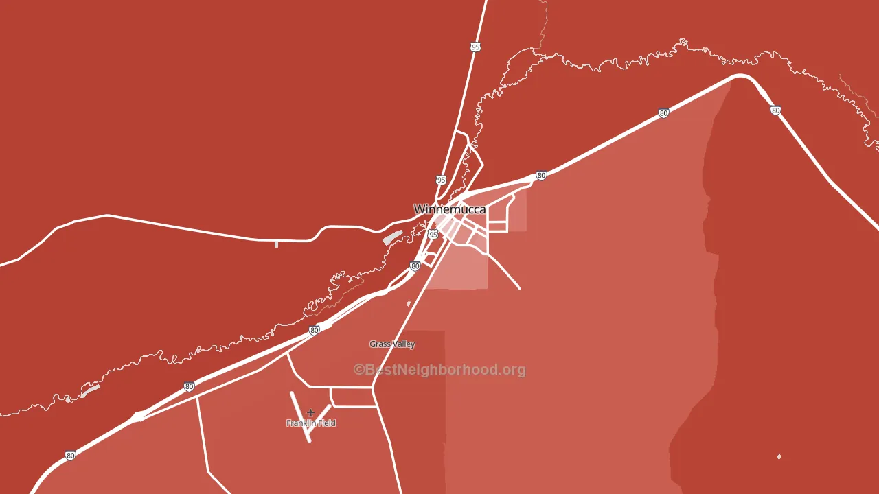 Winnemucca, NV block-group political-lean map